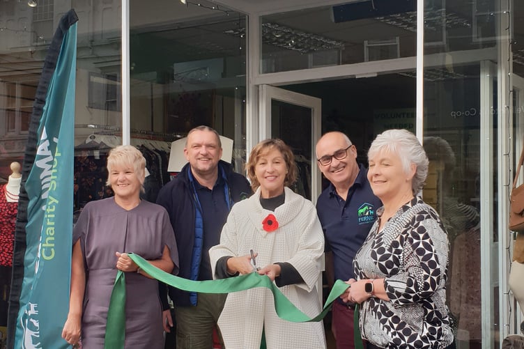 Wellington's MP Rebecca Pow opens the town's Ferne Animal Sanctuary shop.