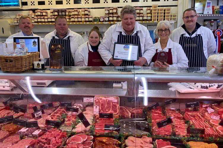 A local butchers shop has celebrated being crowned the 'best in the South West'