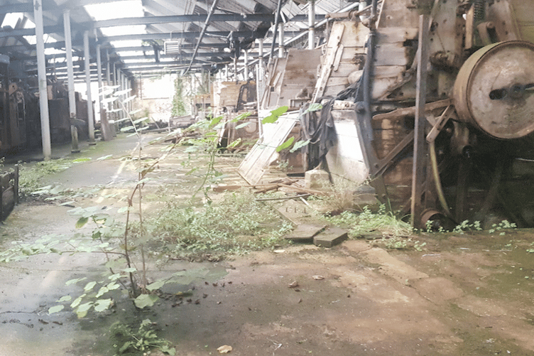Abandoned machinery in the Toneworks, in Wellington.