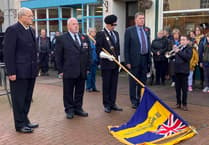 Bugler Elliott Coles, 11, helps lead Remembrance for Wiveliscombe community