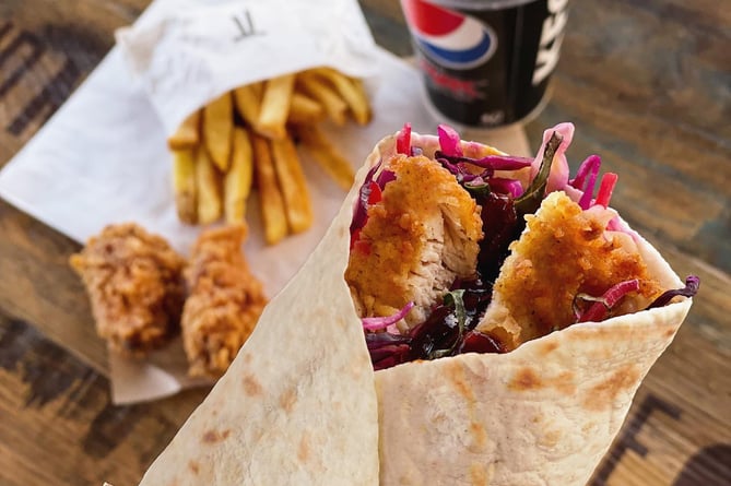 A Korean BBQ Twister Wrap sold by KFC.