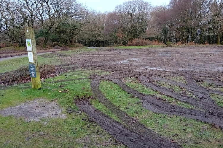 Damage caused by joy riders on the Quantock Hills.