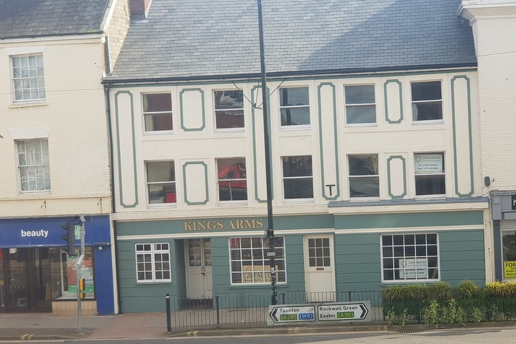 Social rent flats are being converted on the upper floors of the former Kings Arms public house, Wellington.