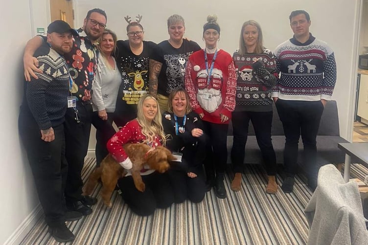 A Christmas jumper day at Bluebird Care Wellington helped to support Odette's Tearoom's Together at Christmas appeal.
