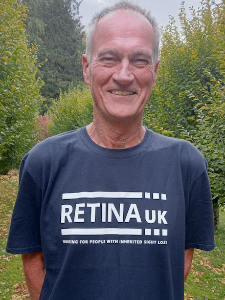 Raddington local, Simon St Leger-Harris running for Retina UK.