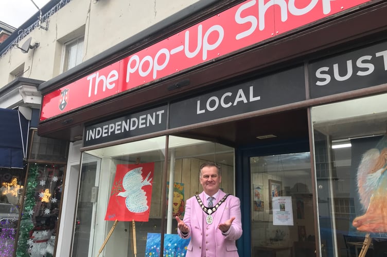 Wellington Mayor Cllr Marcus Barr needs people to provide items for a 'two-week jumble sale' in the town's Pop Up Shop.
