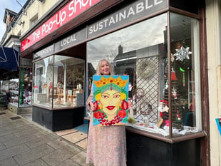 ‘Colourful and vibrant’ art temporarily on sale in the pop-up shop.