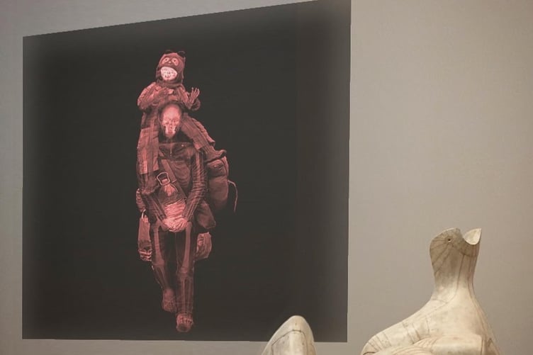 Stephen's piece 'X-Ray Refugee' displayed at Tate Britain.