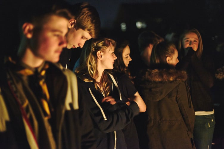 Some of the Wiveliscombe-based Explorer scouts.