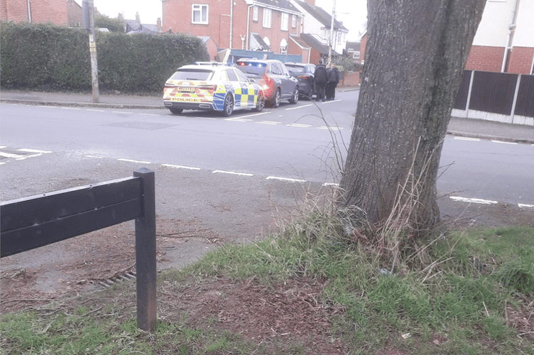 Police stopped a car in Olands Road, Wellington.