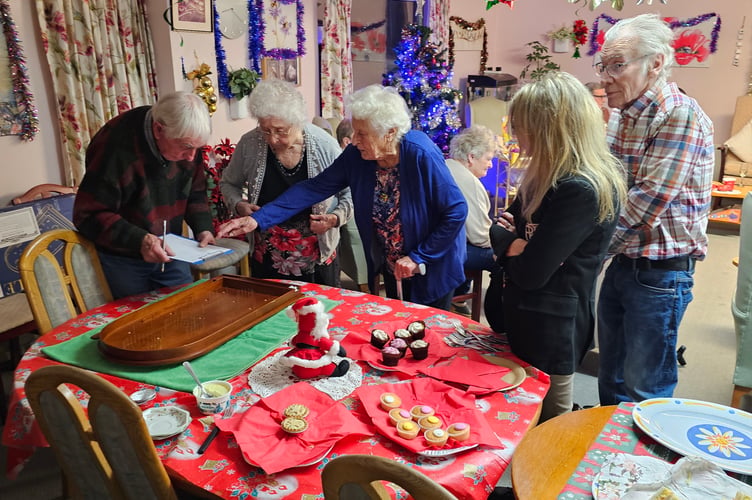 Bagatelle was among the Christmas party entertainment for residents of Ivy House, Wellington.