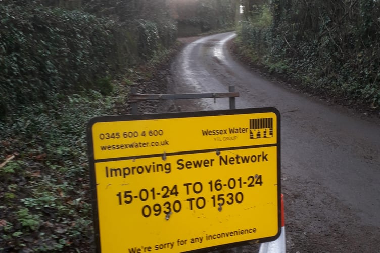 Advance notice of sewer works in Westford, Wellington, planned by Wessex Water.