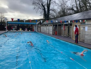 Festive season swimming in Wiveliscombe