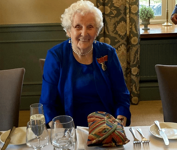 Madge Covey celebrates her 101st birthday with the first of two parties Wellington centenarian pearly queen poppies poppy