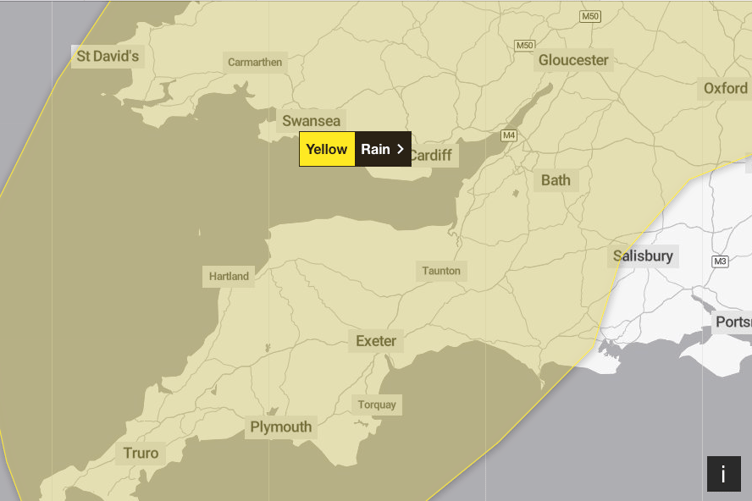 A New Year's Day yellow weather warning by the Met Office.