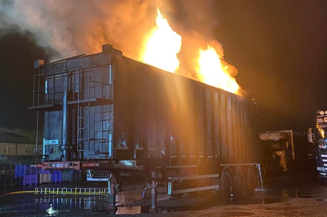 Wellington and Wiveliscombe fire crews helped to battle a large lorry fire in Taunton.
