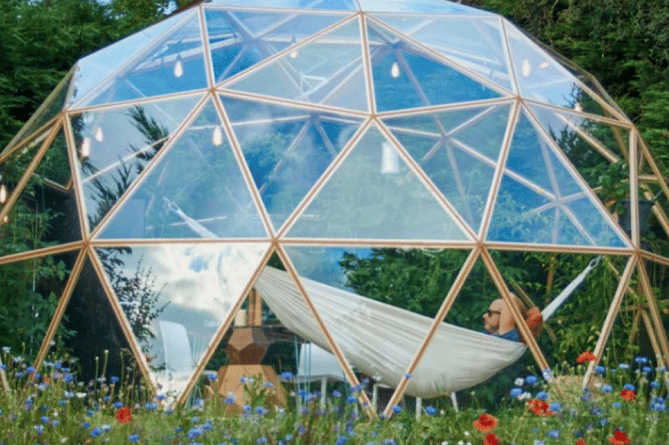 An example of a 'geo-dome' which could soon take its place in an expanded Blackdown Hills ANOB holiday let