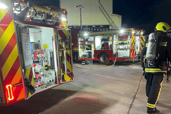 Wellington firefighters were among dozens who fought a feed mill blaze in Uffculme.