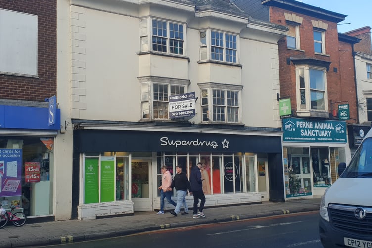 Superdrug's Wellington pharmacy and shop in Fore Street.