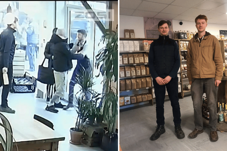 Brothers Gabriel and Fraiser jumped into action when thieves attempted to make off with goods from their High Street business