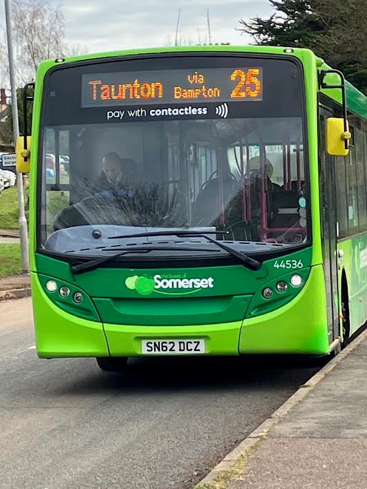 The under-threat No 25 bus from Taunton to Dulverton, which serves Wiveliscombe and other small communities.