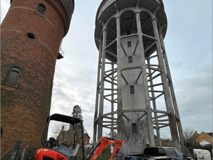 Contractors clean up historic water towers site