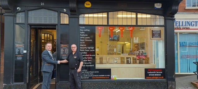 Wellington mayor Marcus Barr has welcomed a new business to the High Street