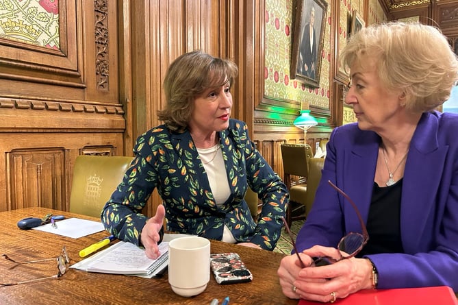 Wellington and Wiveliscombe MP Rebecca Pow (left) with Dental Minister Dame Andrea Leadsom.