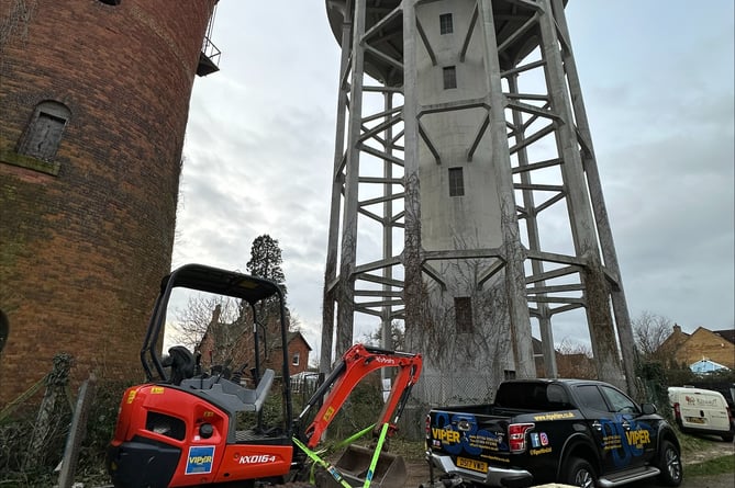 Clearing the site of Rockwell Green's historic water towers was one of Viper Hire's early contracts.