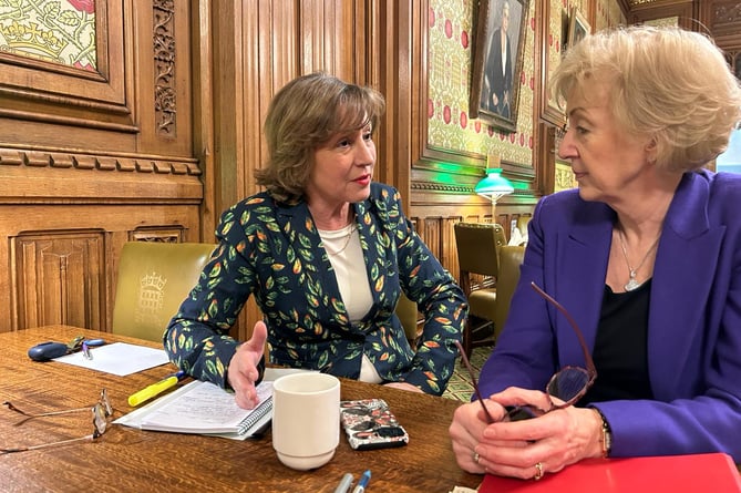Local MP Rebecca Pow with Dental Minister Dame Andresa Leadsom.
