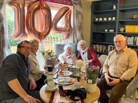 Wellington centenarian spills secret to long life on 104th birthday