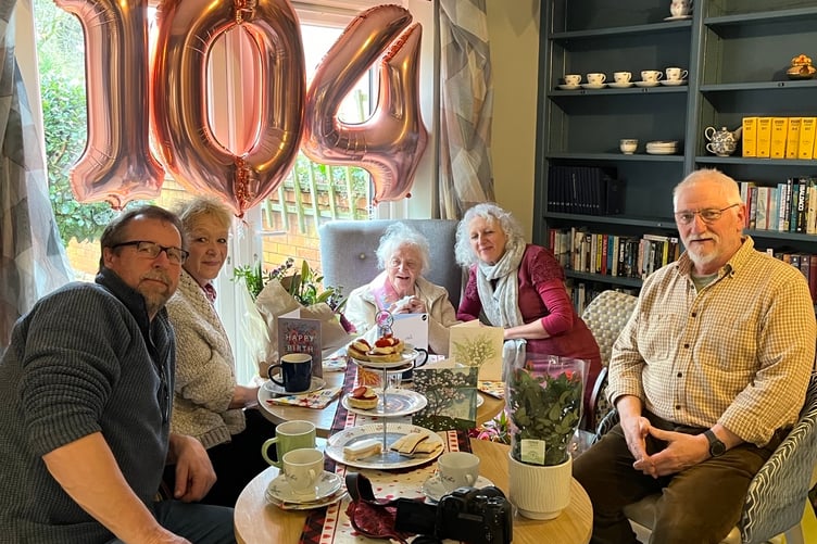 Kathleen Saunders celebrated reaching 104 years of age