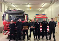 Farewells and presentations as two long-serving Wiveliscombe firefighters move on