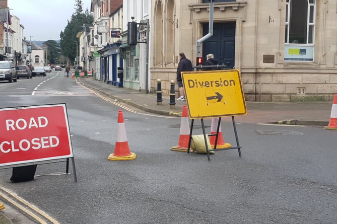 Traffic cones have been moved at the entrance by Wellington motorists frustrated that National Grid has left South Street closed for most of the week with no apparent work taking place.