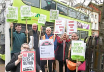Bus cuts protest sees town's largest rally for years