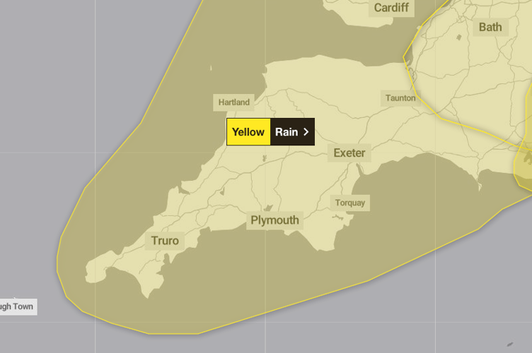 Residents have been warned over heavy rain and the possibility of flooding