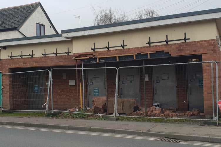 The damaged Longforth Road public toilets in Wellington.