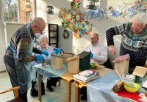 Care home residents make bird nesting boxes