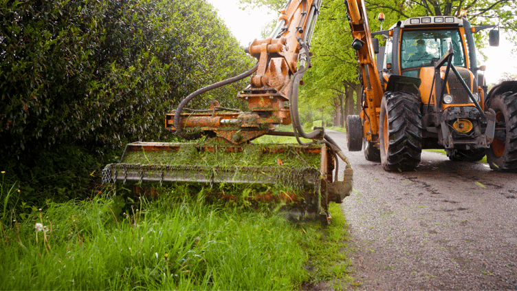A typical council verge cutting operation.