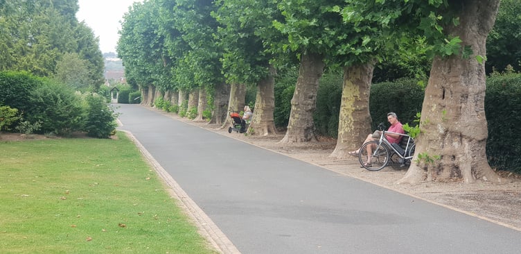 Residents relax in Wellington Park.