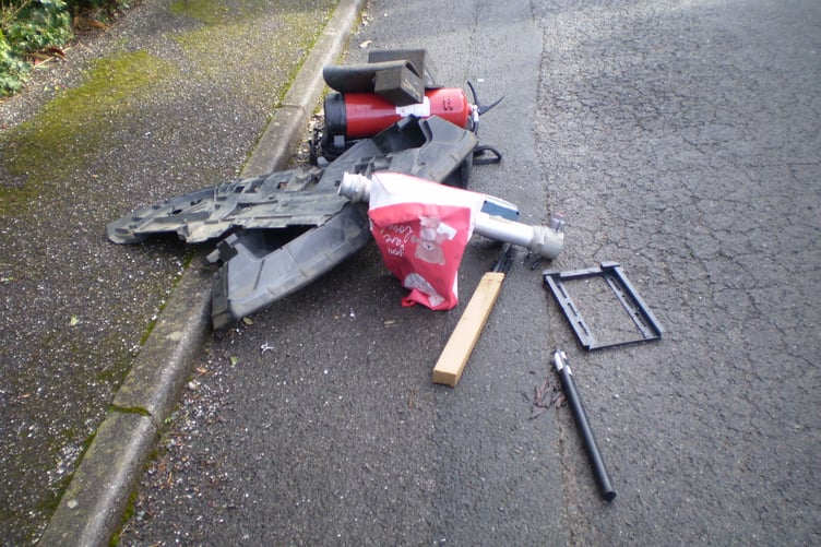 Rubbish fly-tipped in Wellington this week.