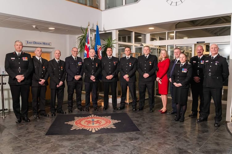 Fire fighter Andy Green was recognised for his longstanding service to the brigade