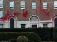 County hall hit by Palestine protest