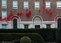 County hall hit by Palestine protest
