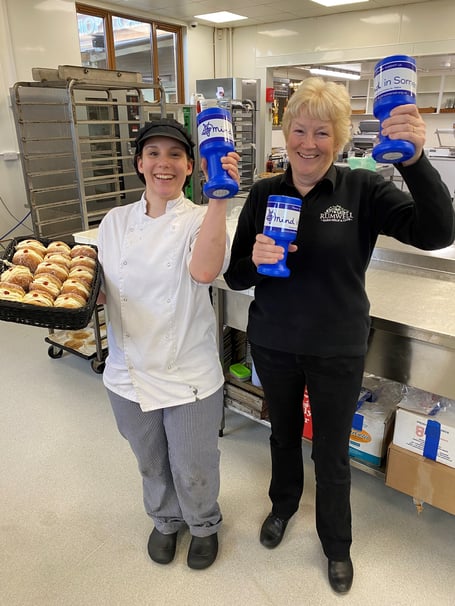 (L-R) Lizzy Chapple Rumwell Farm Shop’s Bakery Manager with Farm Shop Partner, Anne Mitchell.
