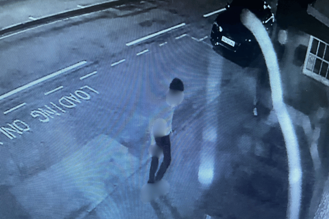 An alleged fag butt thief caught on camera in the act