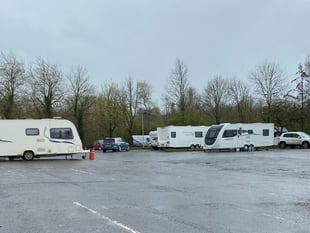 Travellers 'take up residence' at sports centre