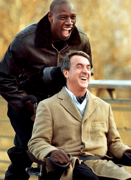 Quadriplegic Philippe and carer Driss inFrench film Untouchable, which readers can win tickets to see.
