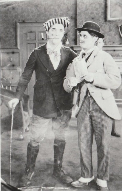 Stan Laurel (left) and Wellington's Jack Ackroyd.
