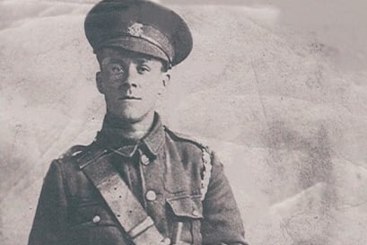 Private Jack Ackroyd pictured in  1914.